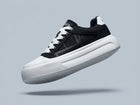 Men's Black Canvas Platform Sneakers