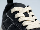 Men's Black Contrast-Stitch Platform Sneakers
