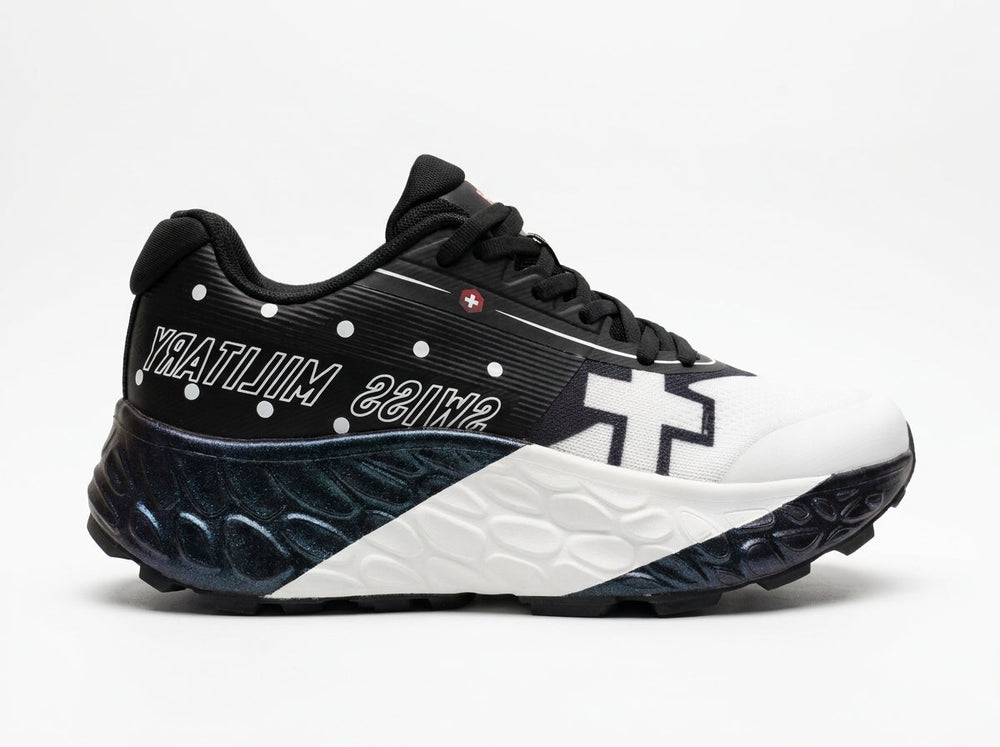 Swiss Military Black White Textured Trail Runners