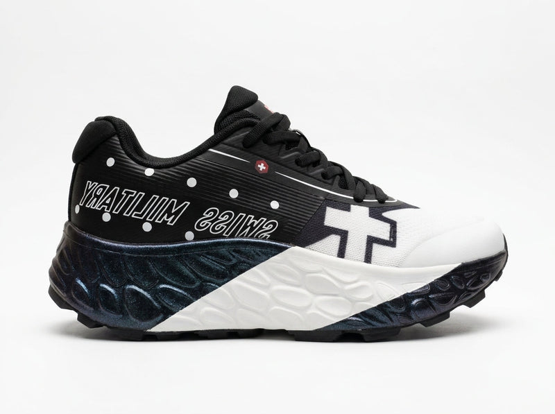 Swiss Military Black White Textured Trail Runners