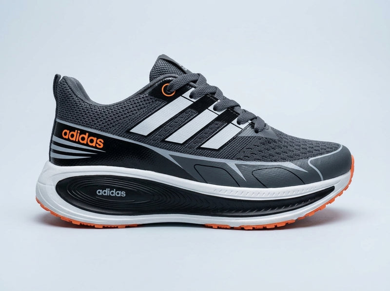 Adidas Gray Orange Mesh Runners