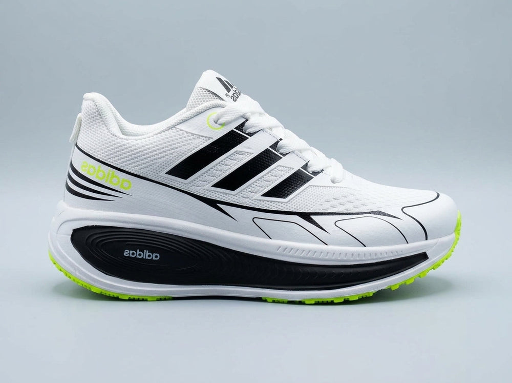 Adidas White Lime Chunky Running Sneakers