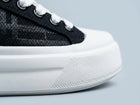 Men's Black Canvas Platform Sneakers